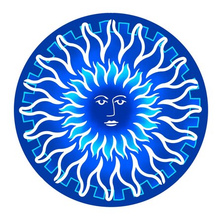 NEXT INNOVATIONS 12 Inch Sun Face Wall Art Blue Sun 101410093-BLUESUN